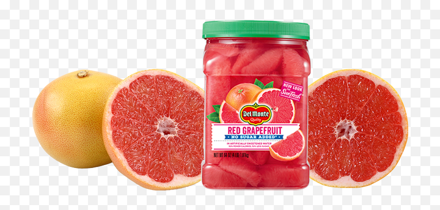 Sunfresh Red Grapefruit - No Sugar Added 64oz Del Monte Del Monte Fruit Naturals Light Syrup Oz Png,Grapefruit Png
