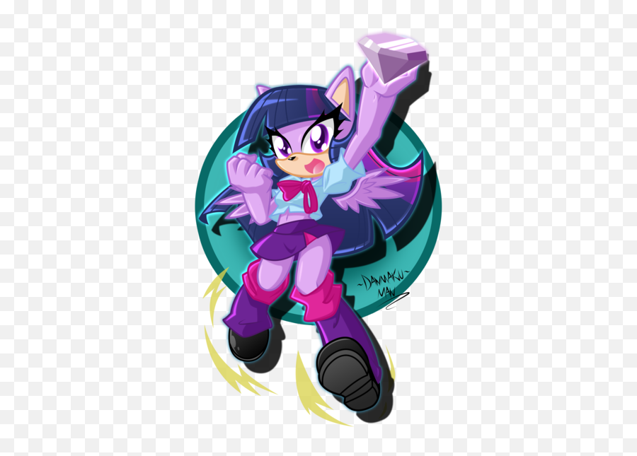 Danmakuman Belly Button Chaos Emerald - Twilight Sparkle As Mobian Png,Chaos Emerald Png