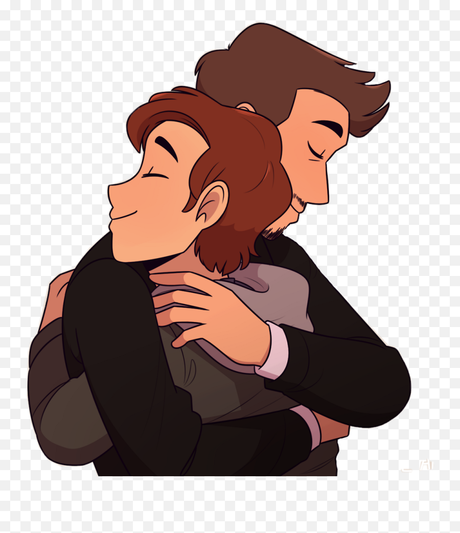 Download Marvel Sticker - Father And Son Hugging Clipart Png,Father And Son Png