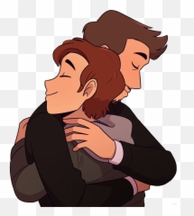 Download Marvel Sticker - Father And Son Hugging Clipart Png,Father And Son Png