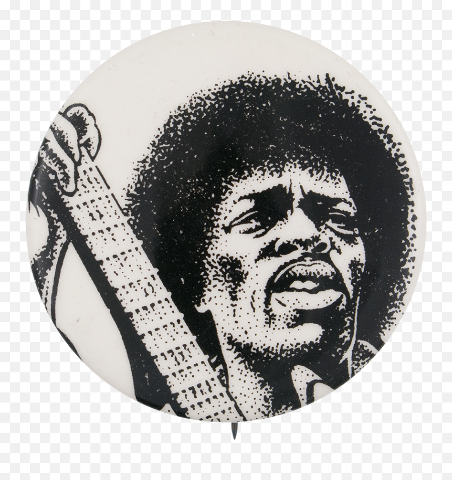 Download Jimi Hendrix With Guitar - Badge Png,Jimi Hendrix Png