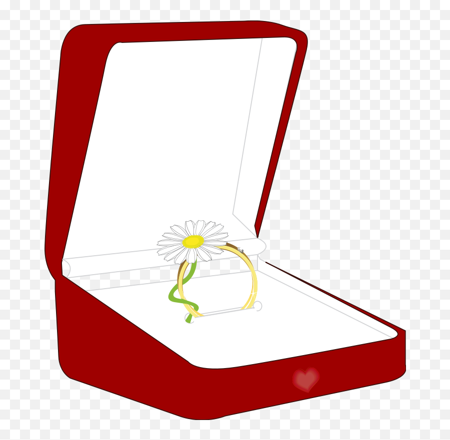 Engagement Rings Box Clipart - Clipart Engagement Ring In Box Drawing Png,Ring Clipart Png