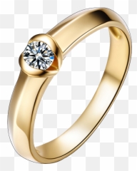 Gold Ring Png Transparent Background - Engagement Rings