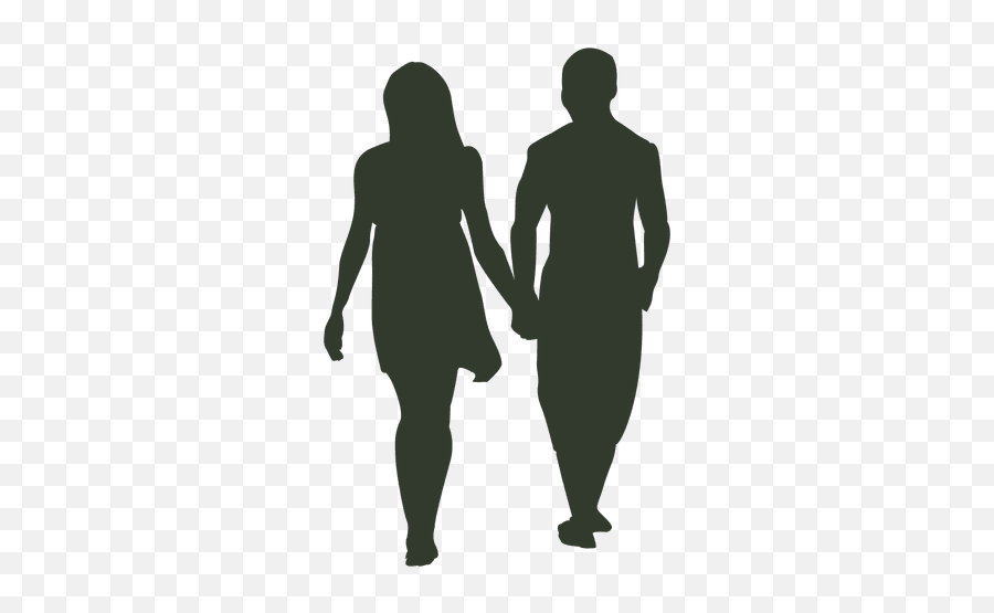 Couple Walking Silhouette Png Image
