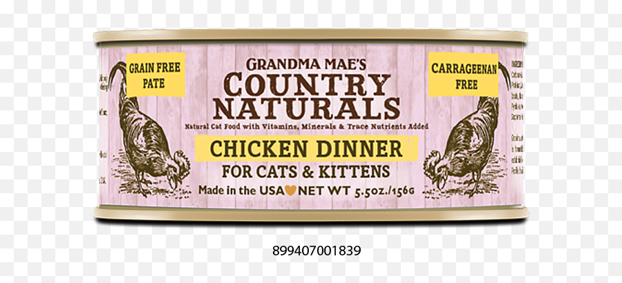 Grandma Maeu0027s Country Naturals Grain Free Chicken Dinner Food For Cats - Chicken Png,Chicken Dinner Png
