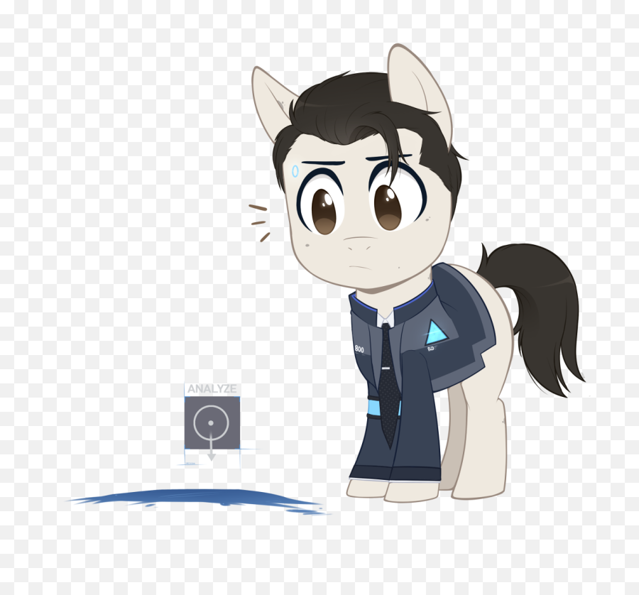 1757430 - Safe Artisthigglychan Android Earth Pony Dbh Connor Pony Png,Android Transparent Background