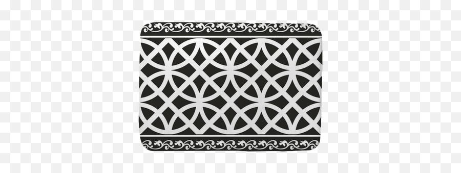 Seamless Black - Andwhite Gothic Floral Vector Texture Border Bath Mat U2022 Pixers U2022 We Live To Change Stock Photography Png,Gothic Border Png