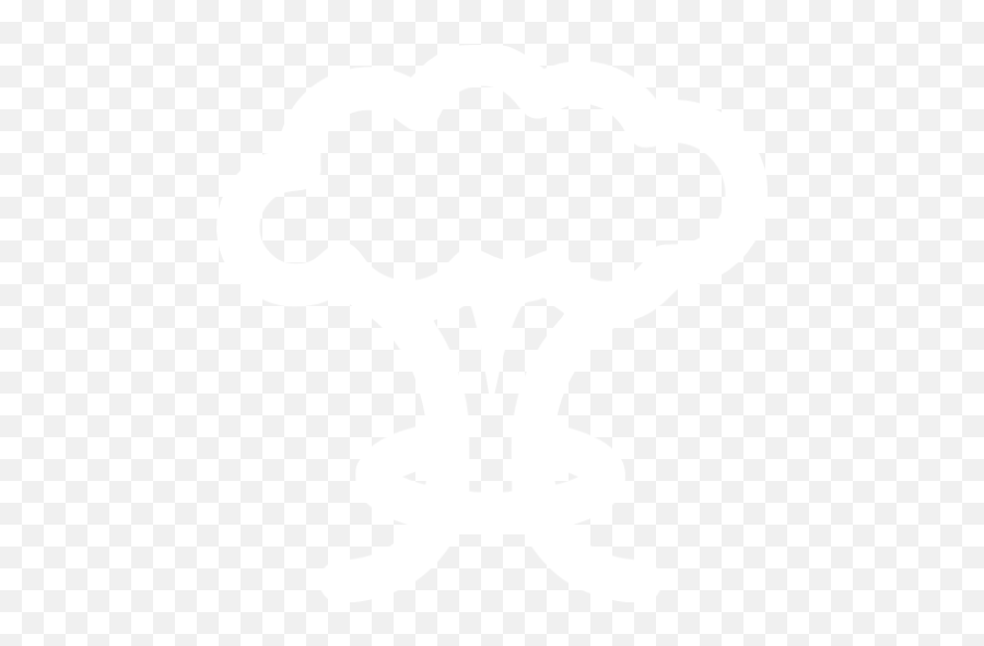White Mushroom Cloud Icon - Icon Mushroom Cloud White Png,Mushroom Cloud Transparent