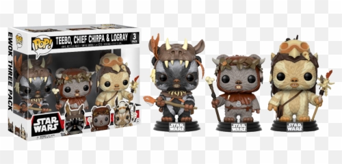 Funko Ewok 3 Pack Png Image - Funko Pop Star Wars Ewok 3 Pack,Ewok Png