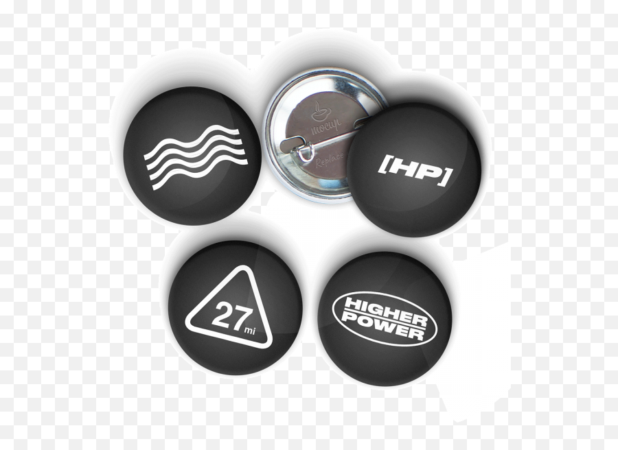 Hp Logo Button 4 Pack Only - Emblem Png,Hp Logo Png