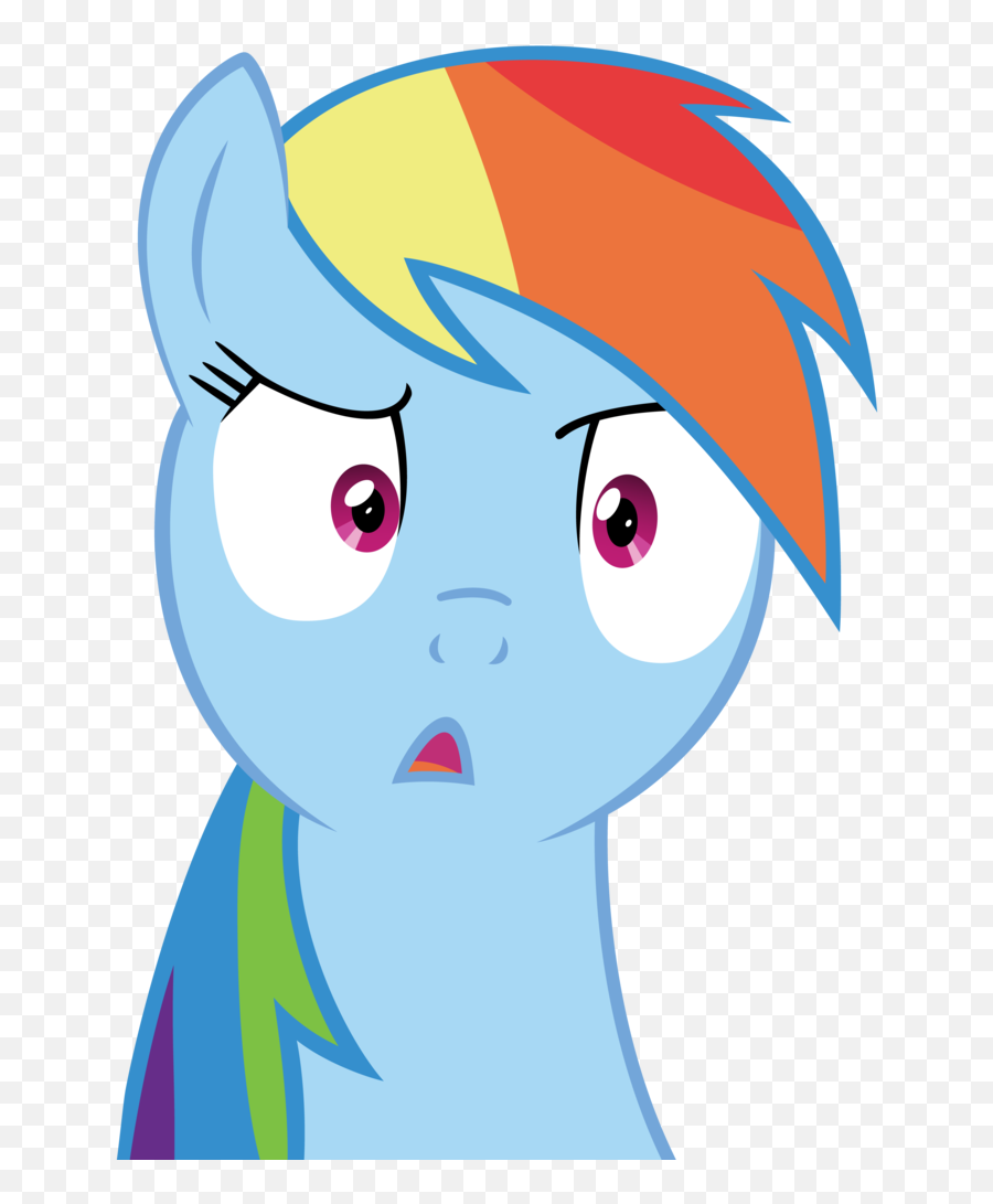 Hd Confused Transparent Background - Rainbow Dash Shocked Png,Surprised Png