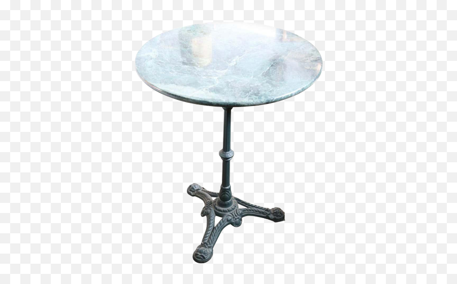 Antique Outdoor Table In Cast Iron And Marble Top - Marble Pedestal End Table Png,Outdoor Table Png