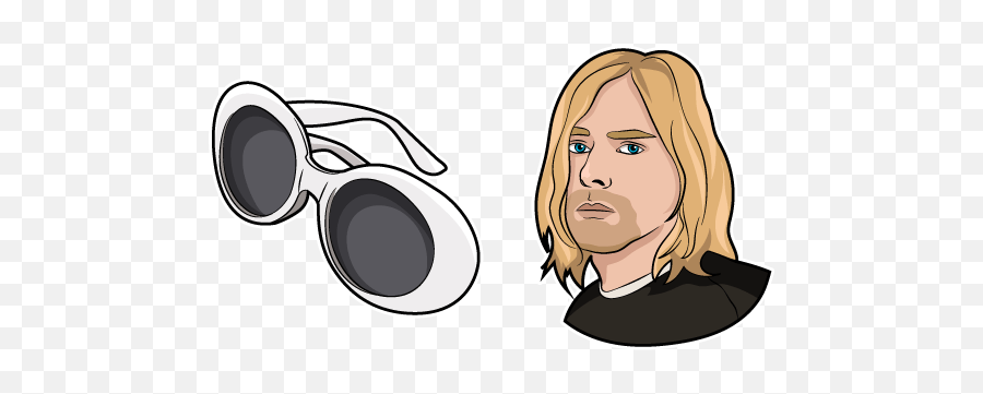 Kurt Cobain Cursor - Gafas De Kurt Cobain Dibujo Png,Kurt Cobain Png