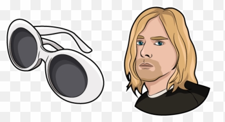 Kurt Cobain Cursor - Gafas De Kurt Cobain Dibujo Png,Kurt Cobain Png