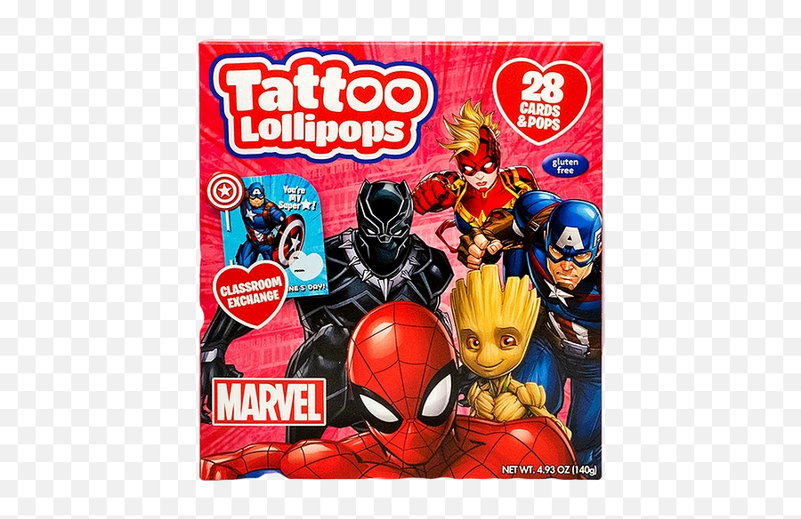 Marvel 28ct Tattoo Pop Card Kit - Women Of Marvel Png,Spiderman Logo Tattoo