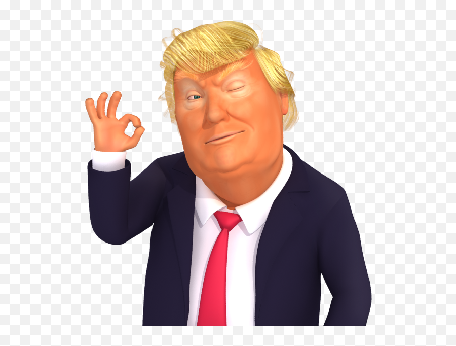 Trumpstickers Okey Trump 3d Caricature Emoji U2013 Dedipic - Funny Card For Mom Birthday Png,Ok Emoji Png