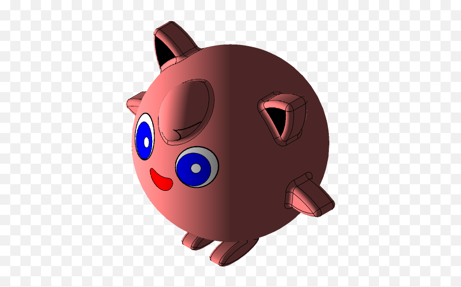 Jigglypuff - Pokémon 3d Cad Model Library Grabcad Fictional Character Png,Jigglypuff Transparent