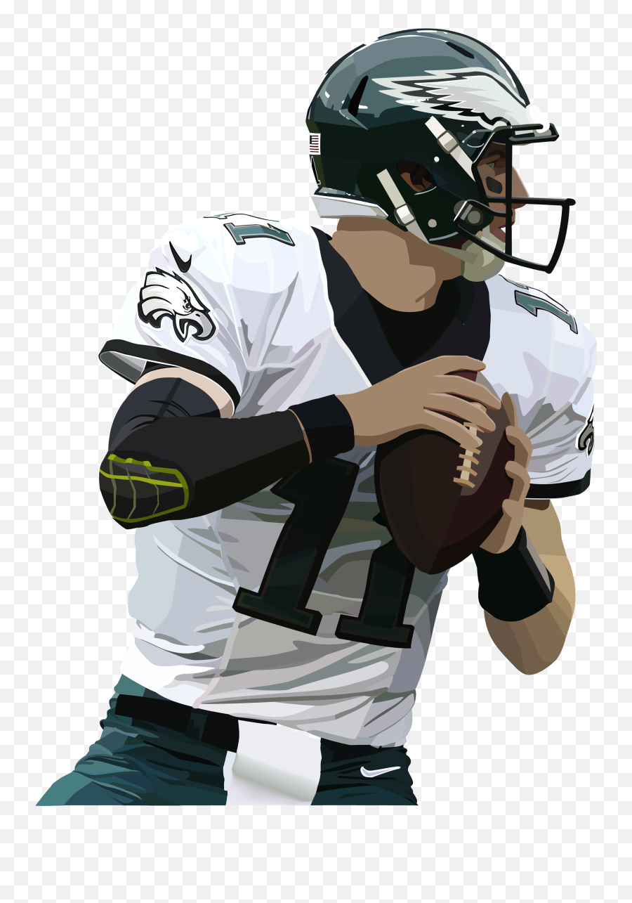 Illustration Of Nfl Player Carson Wentz - Carson Wentz Transparent Background Png,Carson Wentz Png