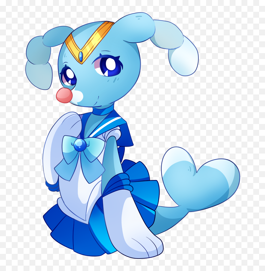 Sailor Mercury And Brionne Pokemon 1 More Drawn By - Brionne Pokemon Coloring Pages Png,Sailor Mercury Png