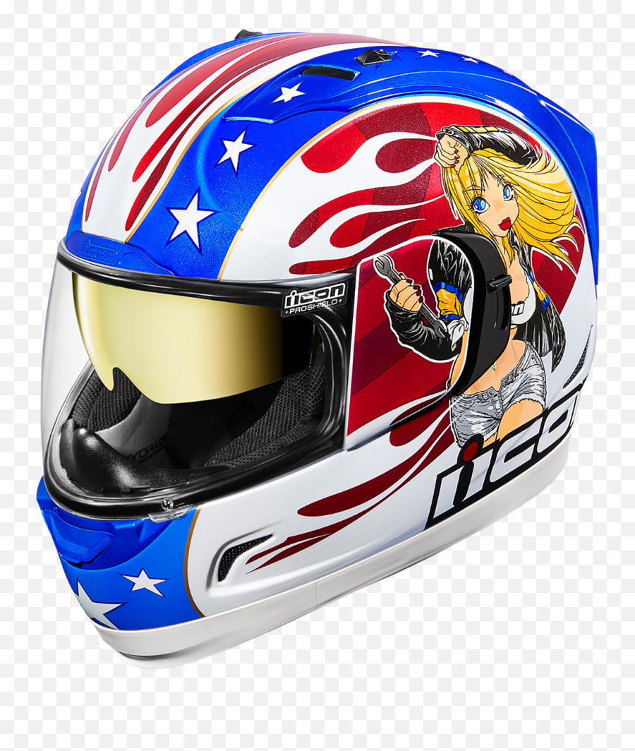 Icon Alliance Gt Red White Blue Unisex Fullface Motorcycle Png Helmets