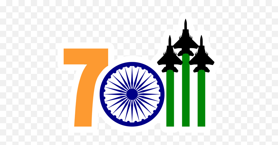 70th Indian Independence Day Sticker - Just Stickers Indian Independence Day Sticker Png,Independence Day Png