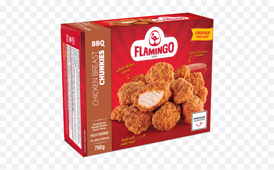 Our Delicious Breaded Chicken Products Flamingo - Burger De Poulet Flamingo Png,Chicken Nuggets Png