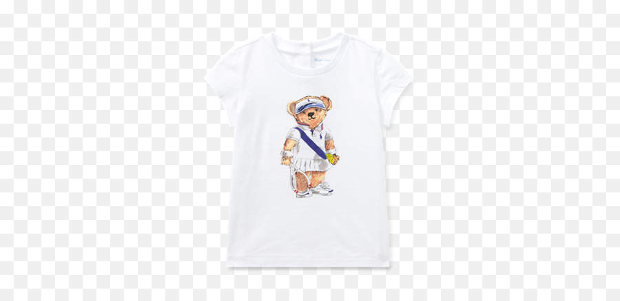 Tennis Bear Cotton T - Shirt Kids Clothes Sale Toddler Short Sleeve Png,Ralph Lauren Icon