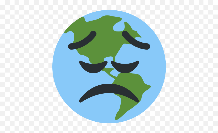 Emoji Earth Png Image - Earth With Sad Eyes,Earth Png