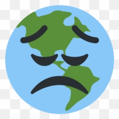 Emoji Earth Png Image - Earth With Sad Eyes