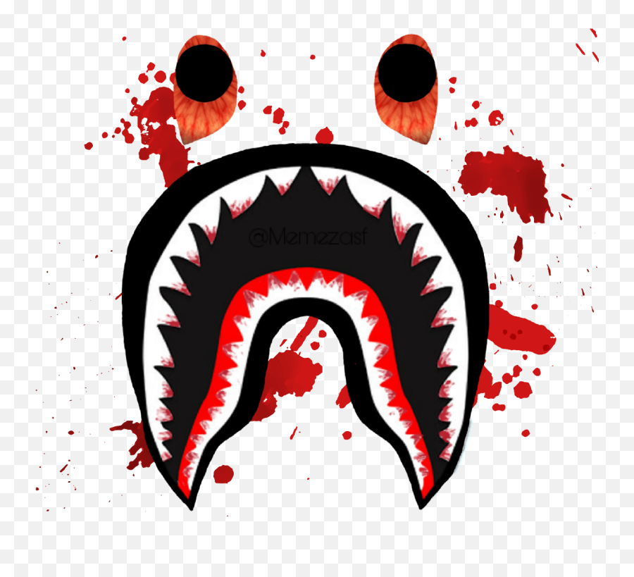 Download Supreme Hypebeast Blood Bloody - Bape Shark Logo Png,Supreme ...