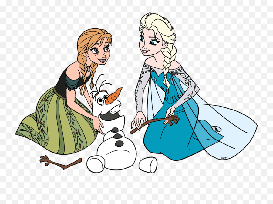Olaf Clipart Elsa Transparent Free For - Tranh Công Chúa Elsa Tô Màu Png,Elsa Transparent