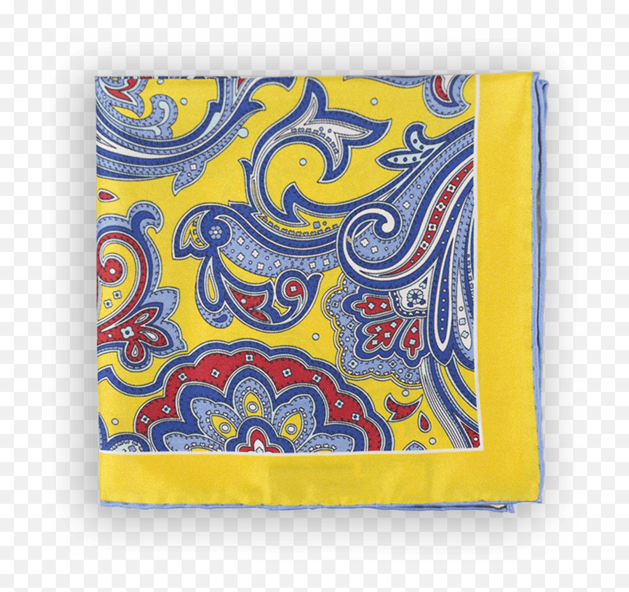 Persian Paisley Yellow Squareguard - Pocket Square Png,Paisley Png