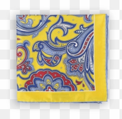 Persian Paisley Yellow Squareguard - Pocket Square Png,Paisley Png
