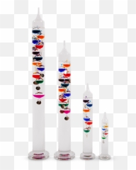 Galileo Thermometer - Various Sizes thermometer Transparent Background png