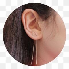 There Is A Girl With Dark Brown Hair - Earrings Png,Brown Hair Png