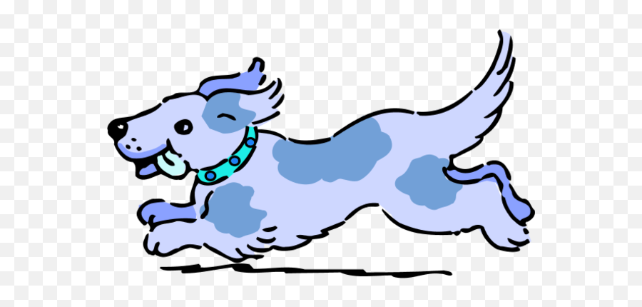 Blue Dog Clip Art - Blue Dog Clip Art 600x349 Png Dog Running Clipart Black And White,Puppy Clipart Png