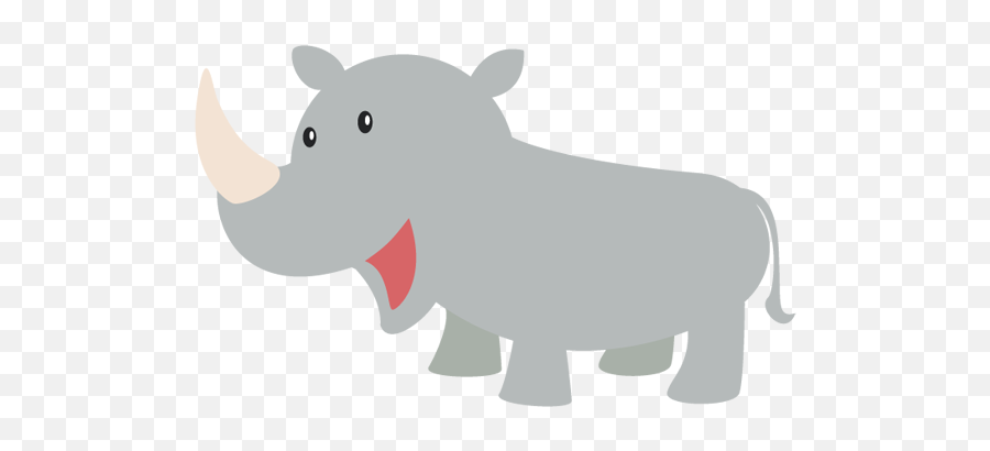 Rhino Clipart Png 3 Image - Cartoon Rhino With Transparent Background,Rhino Transparent Background