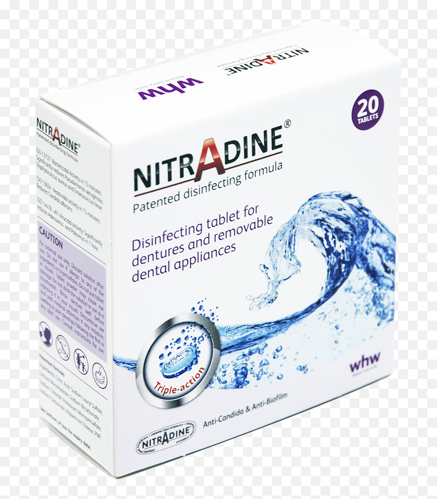 Nitradine 1 Box - Disinfectant Tablets U2014 S4s Dental Nitradine Png,Tablets Png