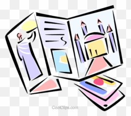 Travel Brochure And Airline Tickets Royalty Free Vector Clip - Travel Brochure Brochure Clipart Png,Travel Clipart Png