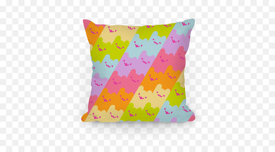 Pastel Rainbow Cats Pillows - Cushion Png,Pastel Rainbow Png
