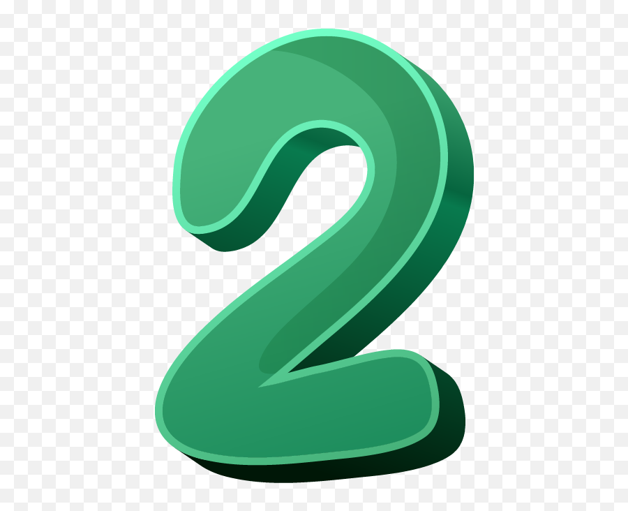 2 Png Images Two Number Transparent - Green Number 2 Transparent,Number 2 Transparent