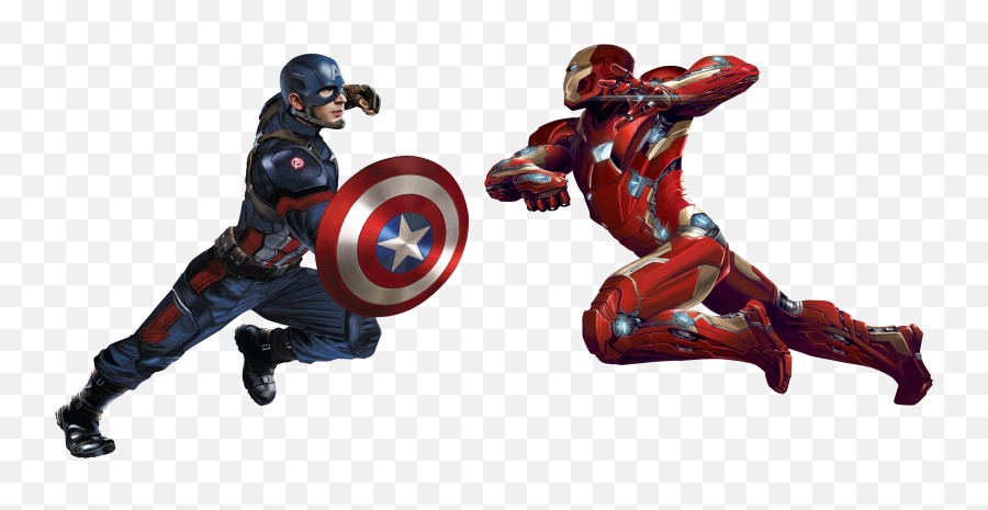 Download Cap Vs Im Cw Render - Marvel Comics Metal Poster Captain America Vs Iron Man Png,Iron Man Transparent