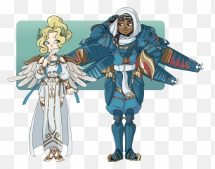 Download Hd Pharmercy Rocket Angel - Pharah Mercy Fanart png
