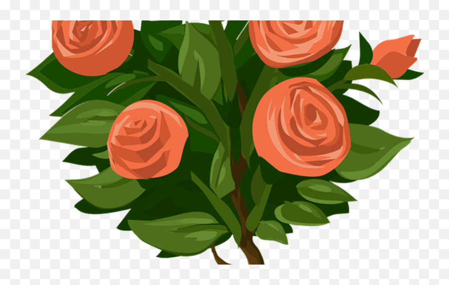 Moving Clip Art Flower Bouquet Gardening And - Shrubs Clip Art Rose Bush Png,Shrubs Png