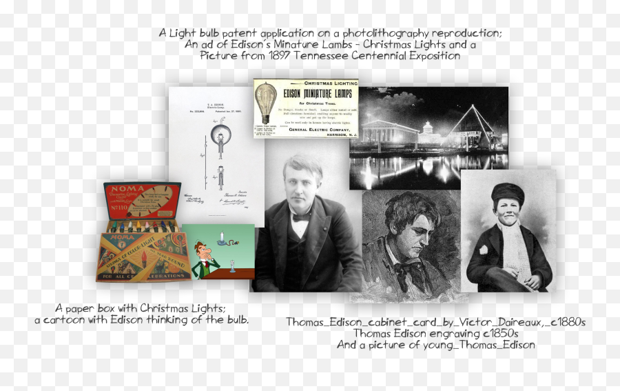 Christmas Jewelries By Thomas Edison Echarta - Thomas Edison Light Bulb Png,Christmas Light Png