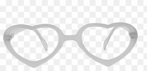 Reading Glasses Loop Comfort Flamingo Translucent White - Heart png