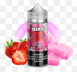 Keep It 100 - Pink Burst 100ml Vape Juice Keep It 100ml Apple Cider Donut Png,Starburst Candy Png