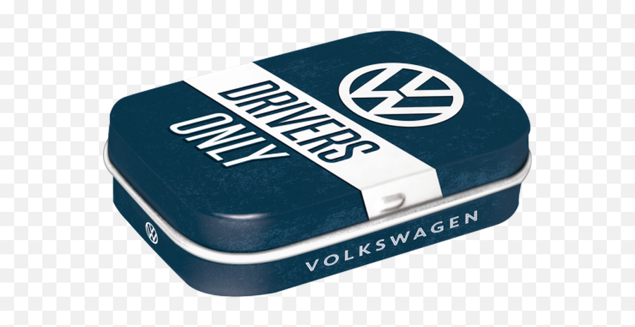 Volkswagen Campervan Vw Drivers Only Metal Mint Box In 2020 - Nostalgic Art Tin Box Mints Vw Drivers Only Small Png,Vw Logo Png
