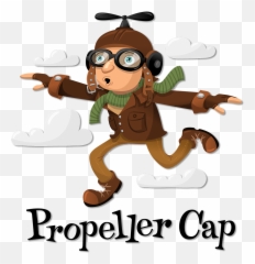 Propeller Cap - Cartoon Character With Propeller Hat Png,Propeller Hat Png