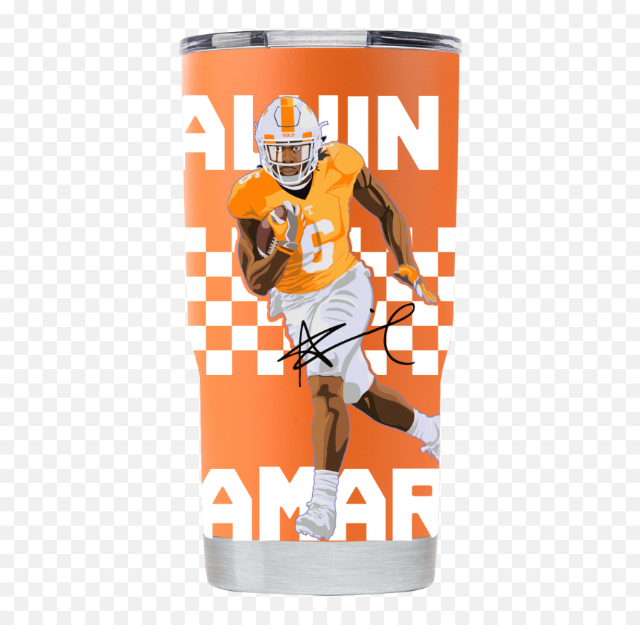 Tennessee Alvin Kamara 20oz Orange Tumbler - For Soccer Png,Alvin Kamara Png